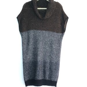 BENETTON Cowl Neck Knit Long Dress Top